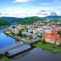 CK Turancar, autobusový poznávací zájazd, Česko a Nemecko, Děčín - panoráma mesta