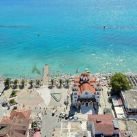 Paralia-panoráma - autobusová doprava CK Turancar (Paralia - Olympská riviéra)