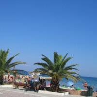 Olympic beach-pláž-autobusová doprava CK Turan (Olympic Beach, Olympská riviéra)