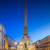 Autobusový poznávací zájazd, Rím, Piazza Navona, Fontána štyroch riek