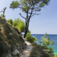 Hotel Asterias -pláž Aliki Thasos  -výhľad - letecký zájazd CK Turancar (Thasos Limenria)