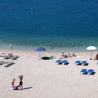 hotel Aurora - pláž - Chorvátsko - Podgora