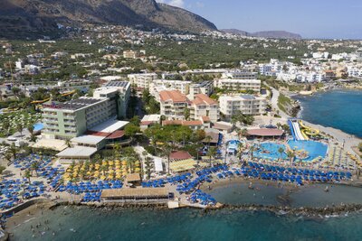 Hotel Eri beach-bazén-exteriér-letecký zájazd CK Turancar-Kréta-Hersonissos