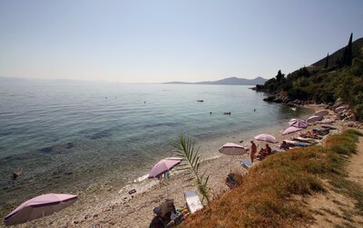 Grécko - Korfu - Hotel Belvedere -pláž