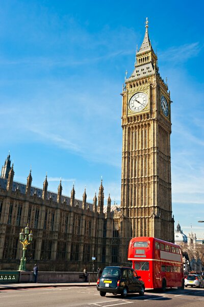 Autobusový poznávací zájazd, Veľká Británia, Okruh južným Anglickom, Londýn, parlament a Big Ben