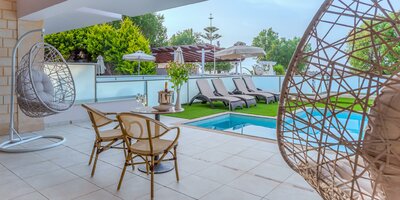 Hotel Porto Platanias Beach - izba so súkromným bazénom - letecký zájazd CK Turancar - Kréta, Platanias