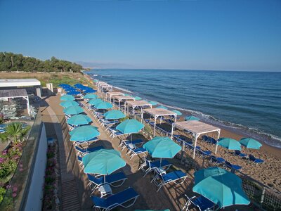 Hotel Rethymno Mare - pláž - letecká doprava CK Turancar - Kréta, Skaleta