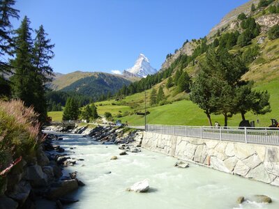 Autobusový poznávací zájazd, Švajčiarsko, Zermatt, pohľad na Veľký Matterhorn