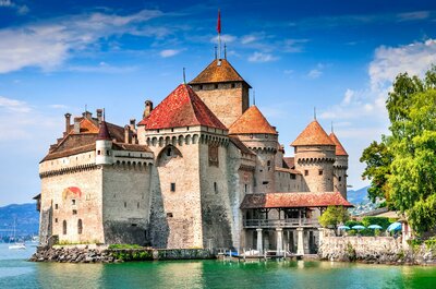 Autobusový poznávací zájazd, Švajčiarsky okruh, hrad Chillon, Ženevské jazero