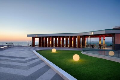 Hotel Arina Beach- letecký záber -letecký zájazd CK Turancar-Kréta-Agia Marina
