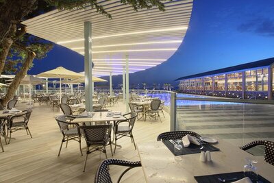 Hotel Arina Beach- letecký záber -letecký zájazd CK Turancar-Kréta-Agia Marina