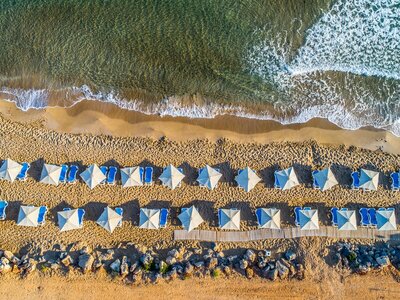 Hotel Arina Beach- letecký záber -letecký zájazd CK Turancar-Kréta-Agia Marina