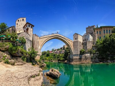 CK Turancar, autobusový poznávací zájazd, Balkán, Bosna a Hercegovina, Mostar - starý most