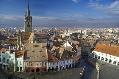 CK Turancar, autobusový poznávací zájazd, Rumunsko - Sedmohradsko a Transylvánia, Sibiu, centrum mesta, 