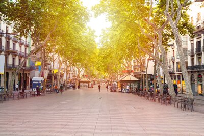 CK Turancar, Letecký poznávací zájazd, Španielsko, Barcelona, ulica La Rambla