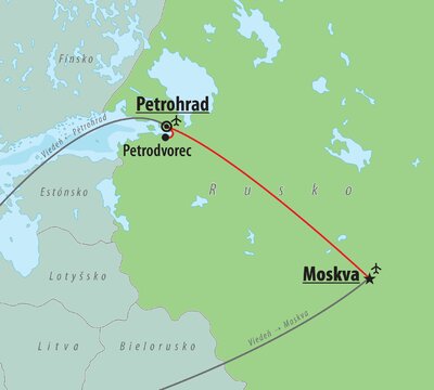Letecký poznávací zájazd Rusko Moskva a Petrohrad CK Turancar