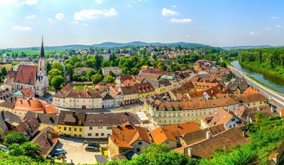 CK Turancar, autobusový poznávací zájazd, Česko a Rakúsko, Český Krumlov, Panoráma mesta