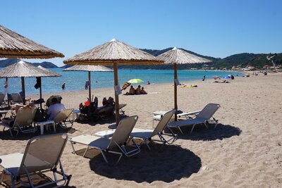 Hotel Alkyon - pláž - letecký zájazd CK Turancar - Korfu, Agios Georgios