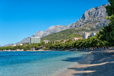 hotel Palma - pláž - autobusový zájazd CK Turancar - Chorvátsko - Makarska