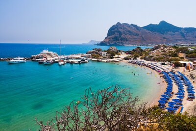 Grécko - Rodos - Hotel Kolymbia Sun - západná pláž - letecký zájazd CK Turancar (Rodos, Kolymbia)