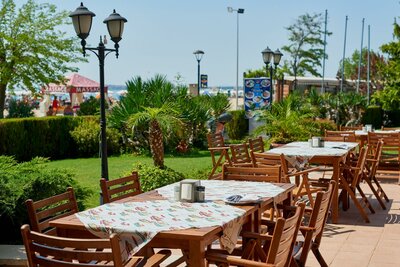 Hotel Bellevue Beach , Bulharsko,vonkajšie sedenie, letecký a autokarový zájazd Slnečné pobrežie
