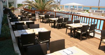 Hotel Europa beach-Kréta-letecký zájazd CK Turancar-terasa