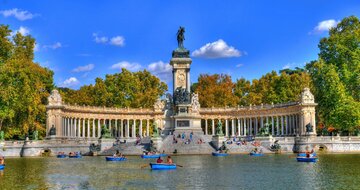 CK Turancar, Letecký poznávací zájazd, Španielsko, Madrid, park Retiro, pamätník Alfonza XII