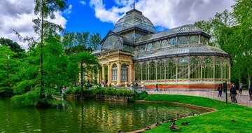 CK Turancar, Letecký poznávací zájazd, Španielsko, Madrid, park Retiro, Krištáľový palác