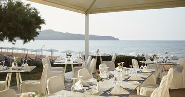 Hotel Santa Marina beach-Kréta-letecký zájazd CK Turancar-reštaurácia, pláž