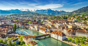 CK Turancar, autobusový poznávací zájazd, Švajčiarsko, Luzern, panoráma mesta