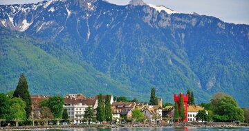 CK Turancar, autobusový poznávací zájazd, Švajčiarsko, Vevey, Ženevské jazero