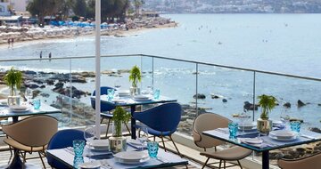 Hotel I resort - terasa reštaurácie - letecký zájazd CK Turancar - Kréta, Stalida