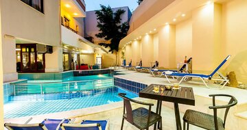 Elina hotel Apartments - bazén - letecký zájazd CK Turancar - Kréta, Rethymno