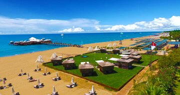 Von Resort Elite - pláž - letecký zájazd CK Turancar - Turecko, Colakli