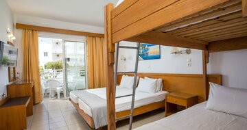 Hotel Tsampika - rodinná izba - letecký zájazd CK Turancar (Rodos, Faliraki)