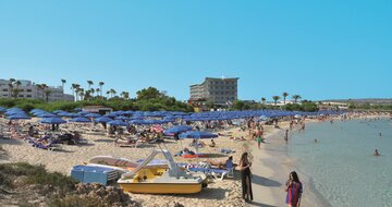 Hotel Dome Beach , pláž, Ayia Napa, Cyprus, pláž - letecký zájazd s CK Turancar