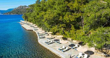 Marmaris Bay Resort - pláž - letecký zájazd CK Turancar - Turecko, Marmaris