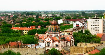 CK Turancar, autobusový poznávací zájazd, Balkán, Srbsko, Subotica, panoráma mesta