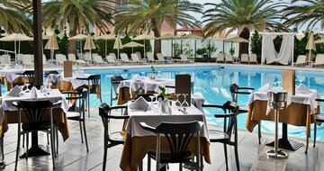 Minos Hotel - reštaurácia - letecký zájazd CK Turancar - Kréta, Rethymno