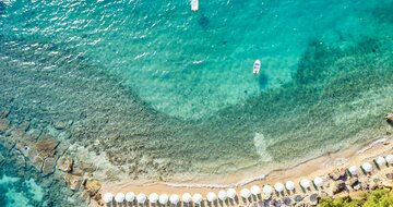 Hotel White Rock of Kos - pohľad na pláž a more - letecky zájazd CK Turancar - Kefalos, Kos