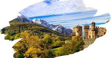 Autobusový poznávací zájazd CK Turancar, Údolie Aosta - Mont Blanc a Turín, hrad Fenis