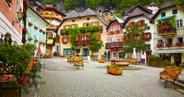 CK Turancar, poznávacie zájazdy autobusom, Rakúske jazerá a Hallstatt, Gmunden, Hallstatt - námestie