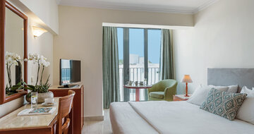 Hotel Mitsis La Vita - jednolôžková izba s bočným výhľadom na more - letecký zájazd CK Turancar (Rodos, Rodos)
