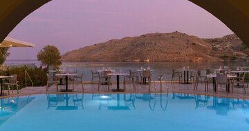 Hotel Lindos Royal Resort - reštaurácia - letecký zájazd CK Turancar (Rodos, Vlycha-Lindos)
