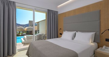 Hotel Lindos Royal Resort - suita so zdieľaným bazénom - letecký zájazd CK Turancar (Rodos, Vlycha-Lindos)