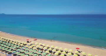 Hotel Mimose Beach Village - pláž - letecký zájazd CK Turancar - Sardínia, Badesi