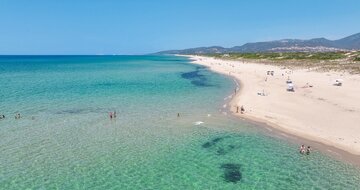 Hotel Mimose Beach Village - pláž - letecký zájazd CK Turancar - Taliansko - Sardínia