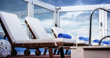 Lino Mare Boutique Hotel - terasa na sĺnenie - letecký zájazd CK Turancar - Kréta, Amoudara