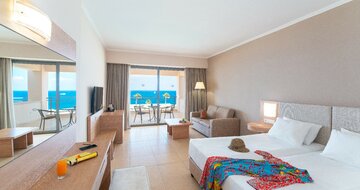 Hotel Kresten Royal Euphoria - superior dvojlôžková izba s výhľadom na more - letecký zájazd CK Turancar (Rodos, Kallithea)