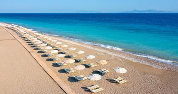 Hotel Sun Beach Resort - pláž - letecký zájazd CK Turancar (Ialyssos, Rodos)